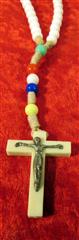 LOT OF TEN VINTAGE ROSARY AND PRAYER BEADS WITH CARRYING CASE